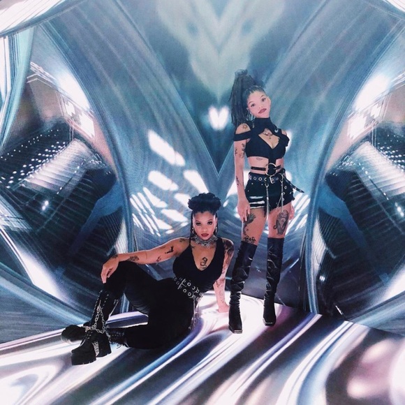 House of CB-Delilah black mesh ruched jumpsuit NWT - Picture 5 of 10